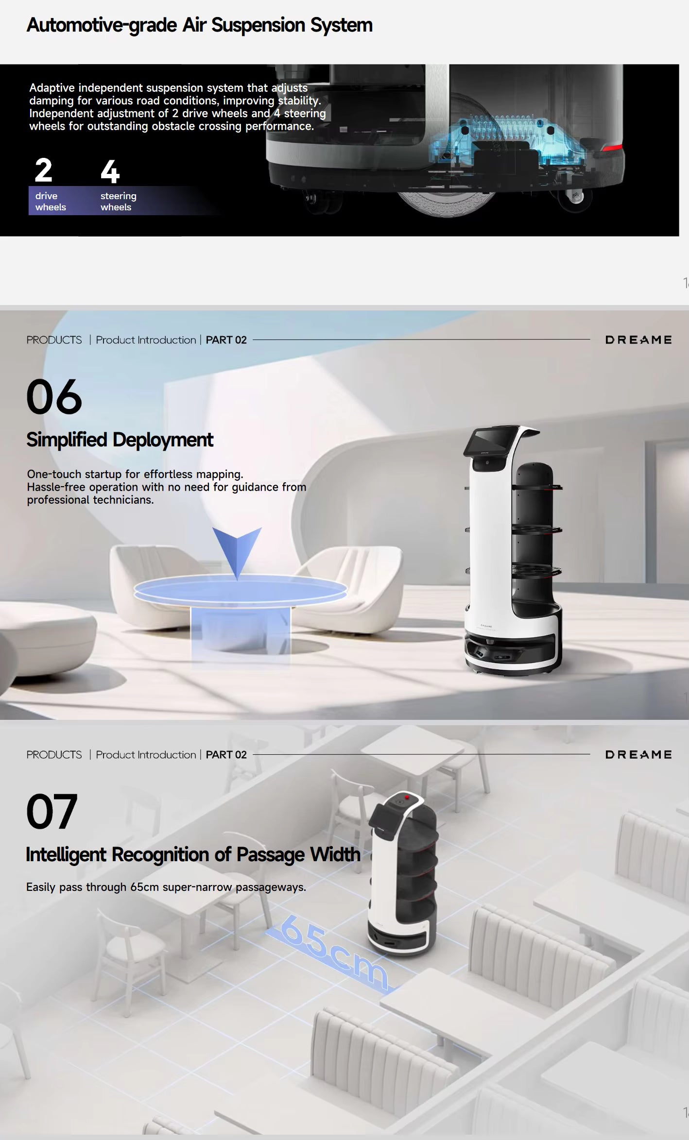 Robot IA service intelligent livraison alimentaire MC 037