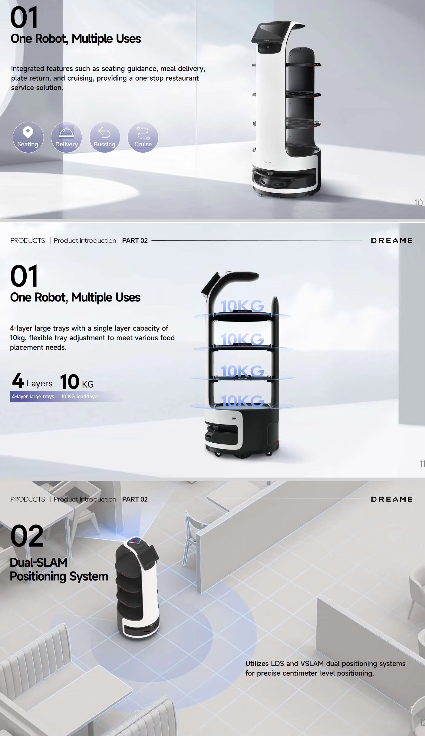 Robot IA service intelligent livraison alimentaire MC 037