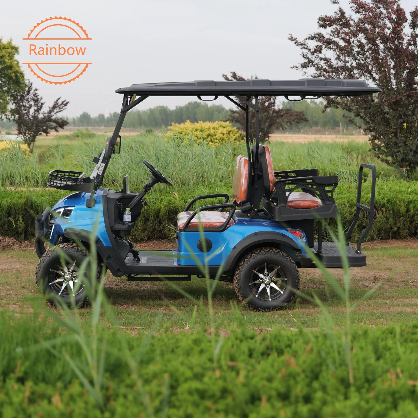 Chariot de golf électrique 4 places - 5 kW, 48 V, cadre acier