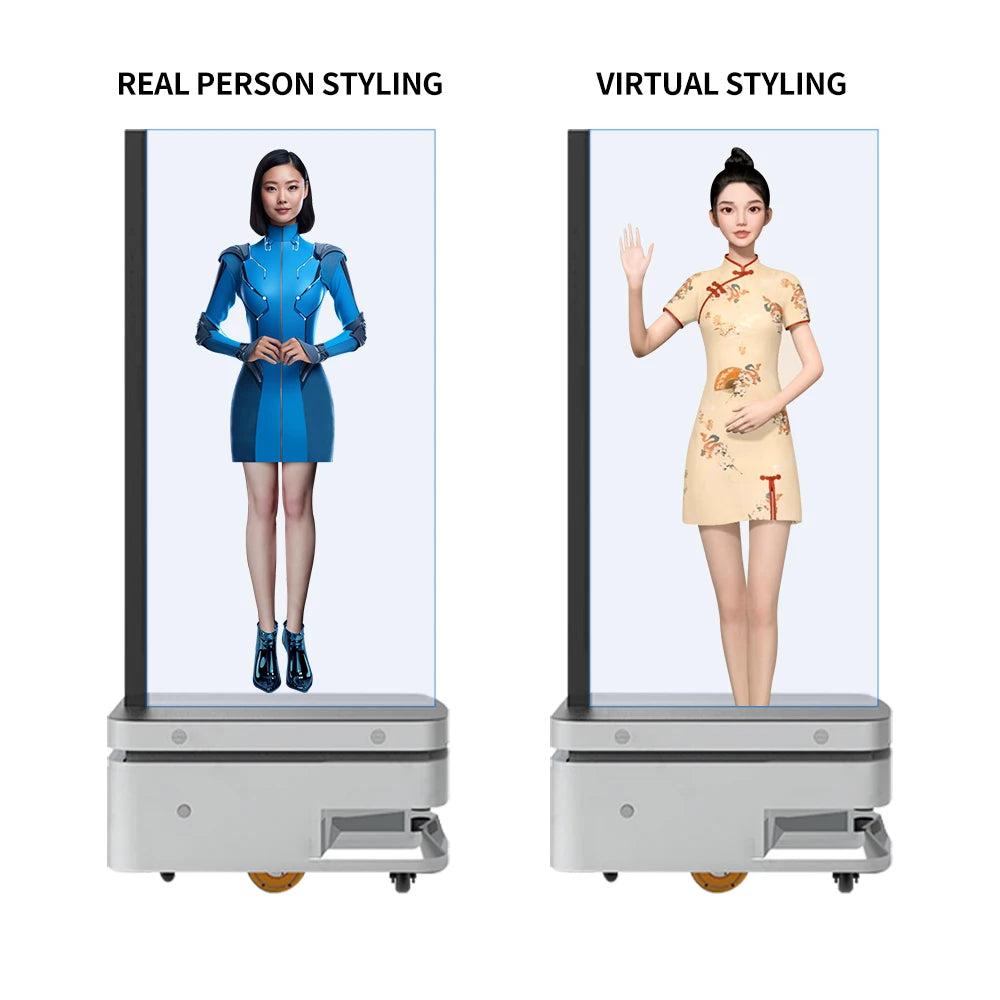 Terminal interactif indoor tout-en-un holographique 75 pouces HD avec IA
