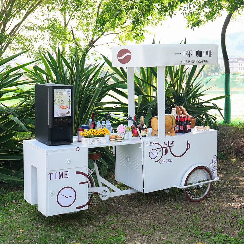 Chariot à Glace Chic sur Vélo – Trolley Écologique pour Snacks