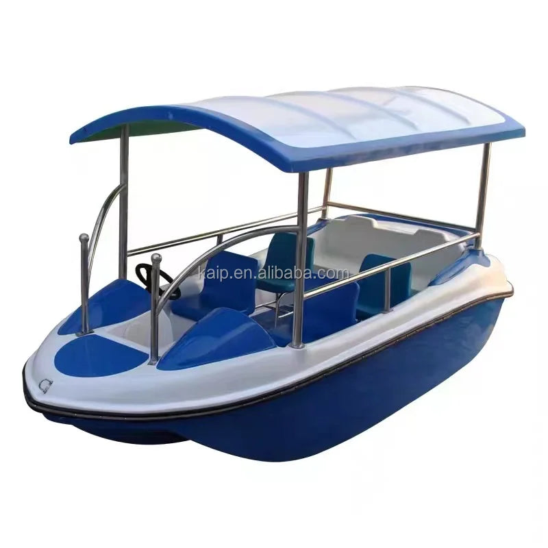 Bateau solaire électrique 6 places en fibre de verre