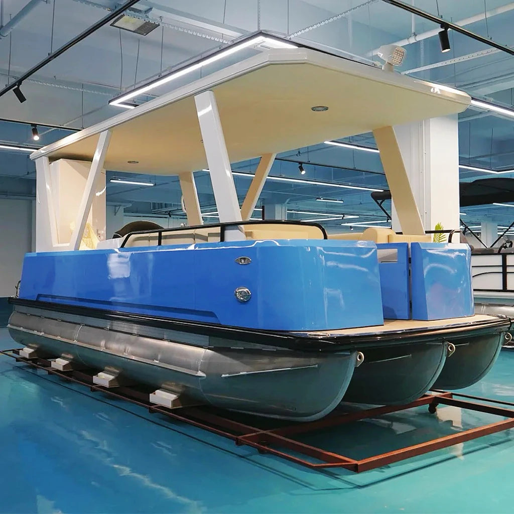 Bateau ponton électrique zéro émission 22 pieds – Luxe écologique