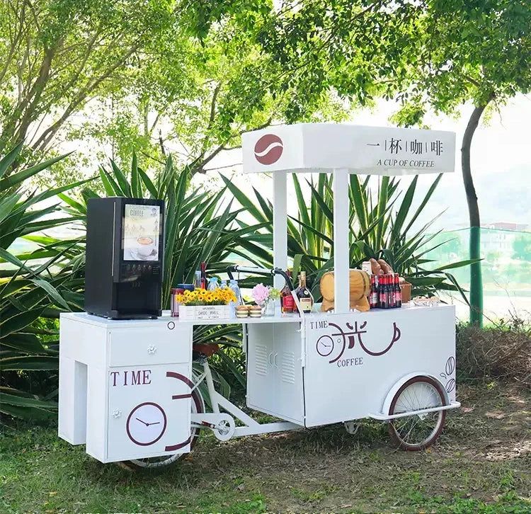 Chariot à Glace Chic sur Vélo – Trolley Écologique pour Snacks
