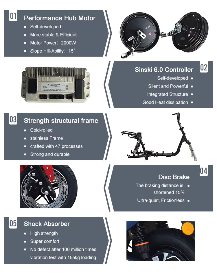 Scooter électrique SINSKI huying 45 Km/h