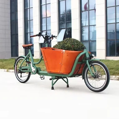 Vélo cargo hollandais 6 vitesses, moteur puissant, charge 300 kg