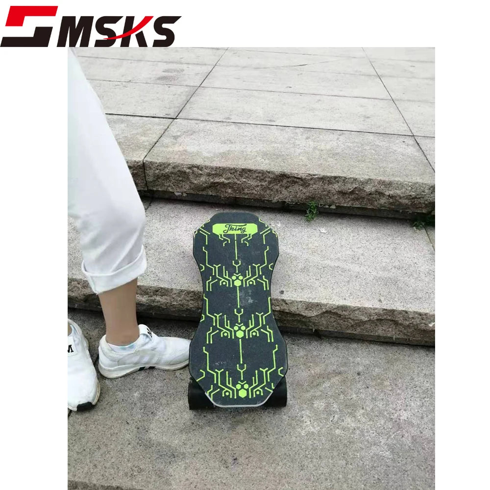 Skateboard électrique CE Dual Sensor 15 km/h noir PU