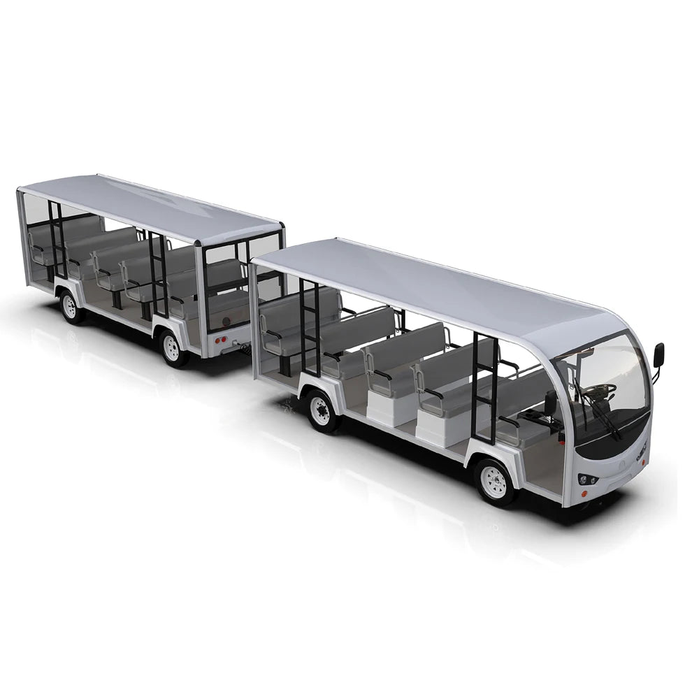Tramway électrique 29 places PMSM 96V 15kW 300Ah