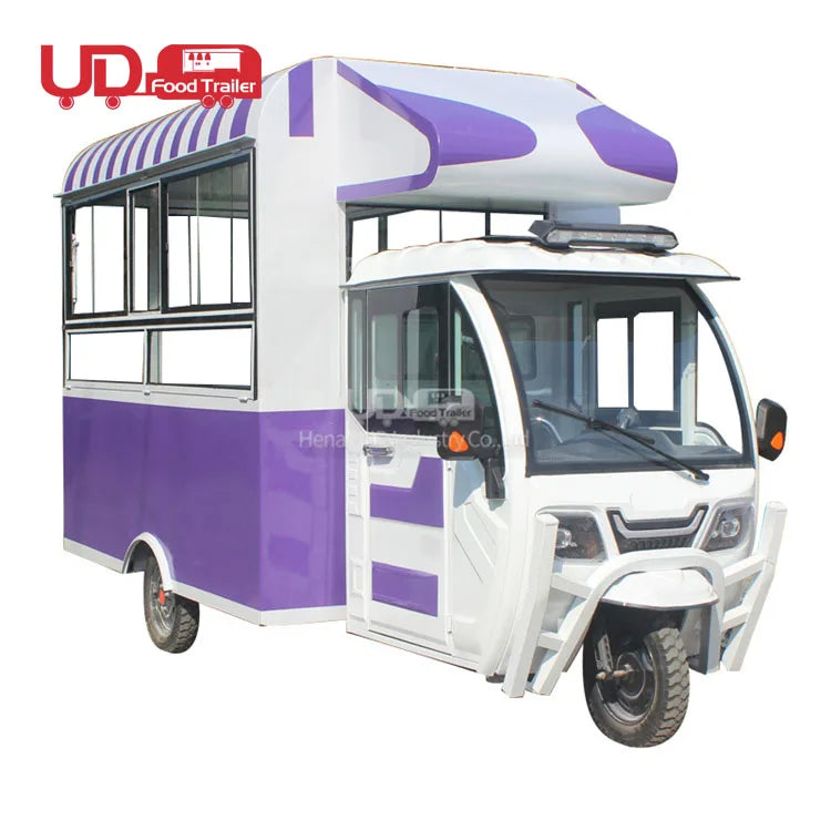 Chariot Mini Électrique Mobile pour Glaces, Jus et Café