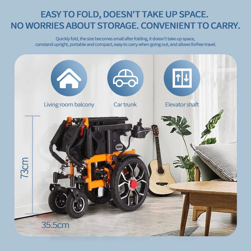 Scooter électrique pliable intelligent pour seniors, léger et robuste