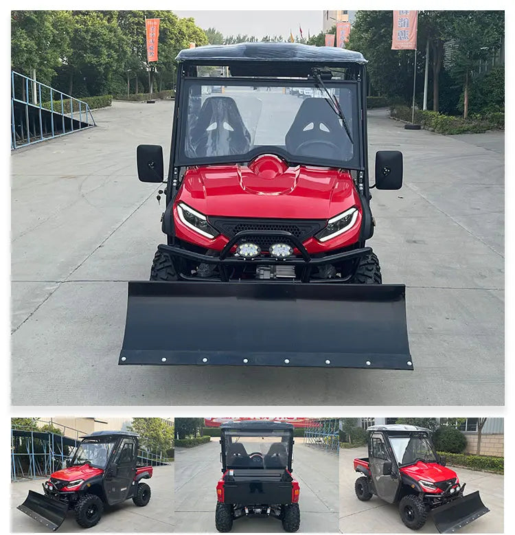 UTV électrique 4x4 2 places avec chasse-neige, 10kW, charge 500kg