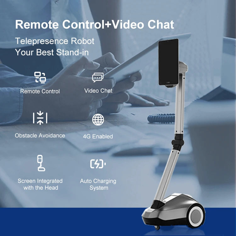 Robot de réception téléprésence PadBot P2 avec recharge automatique