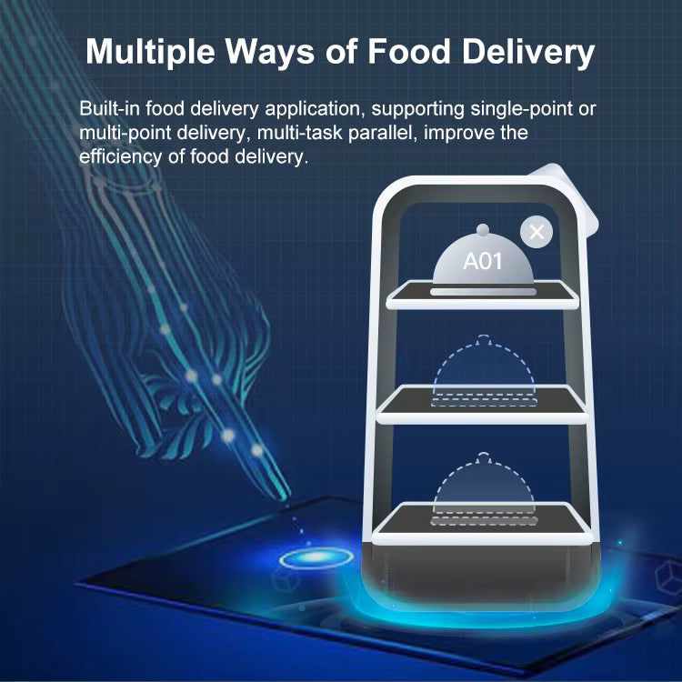 Robot de Livraison Alimentaire PadBot W3 Autonome 3 Étages