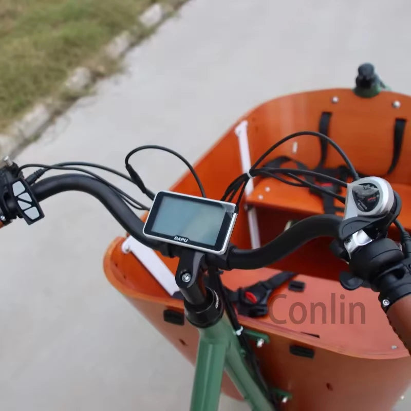 Vélo cargo hollandais 6 vitesses, moteur puissant, charge 300 kg