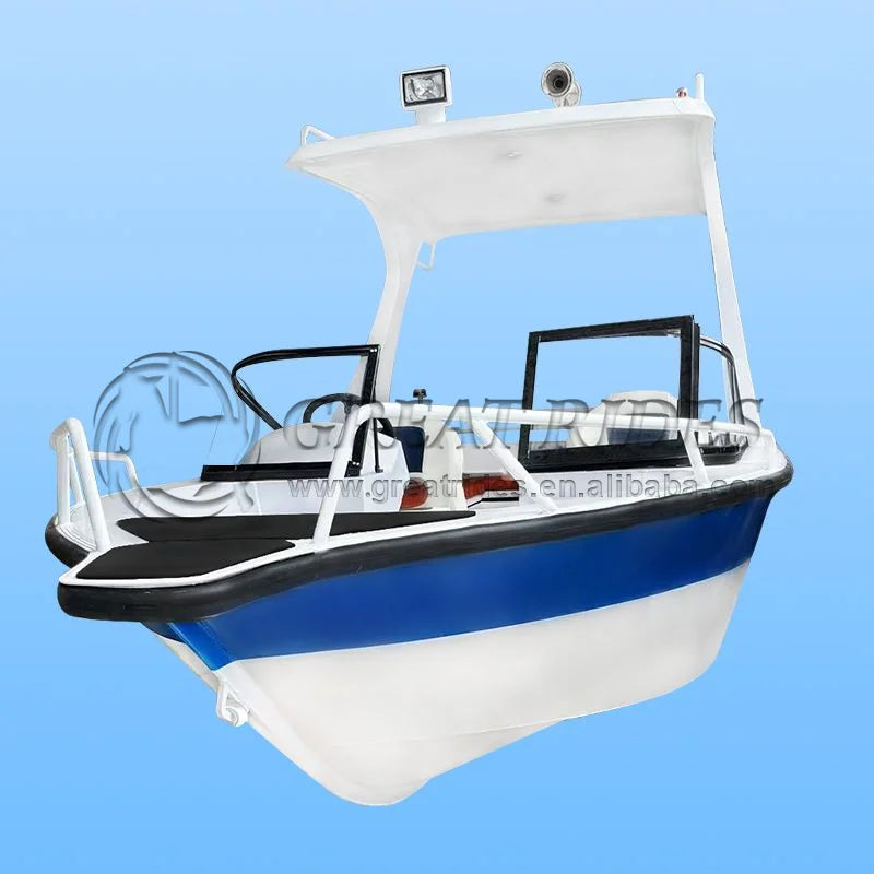 Bateau de loisir électrique 5,8 m silencieux, idéal pêche et famille