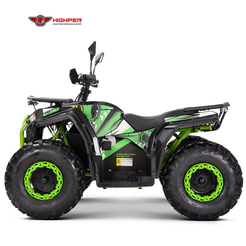 Quad Tout-Terrain Électrique 72V 4x4 Adultes HighPer Puissant Agricole