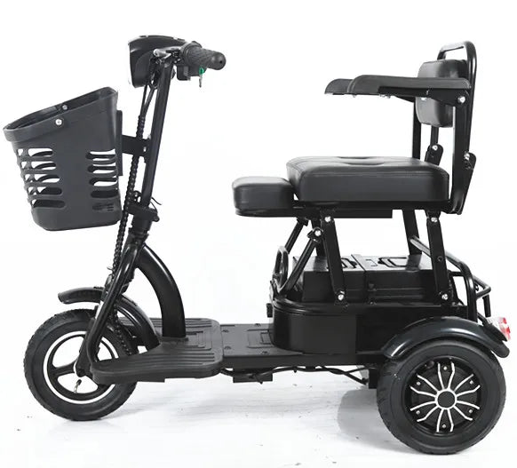 Trottinette électrique 3 roues EEC V3, haute capacité, panier intégré
