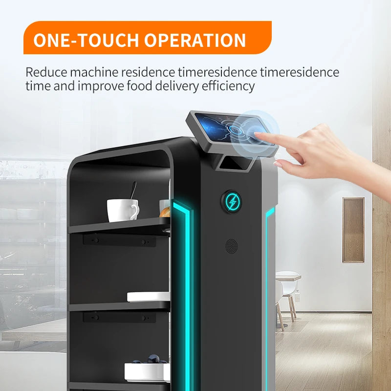 Robot de service REEMAN pour livraison de repas, design moderne