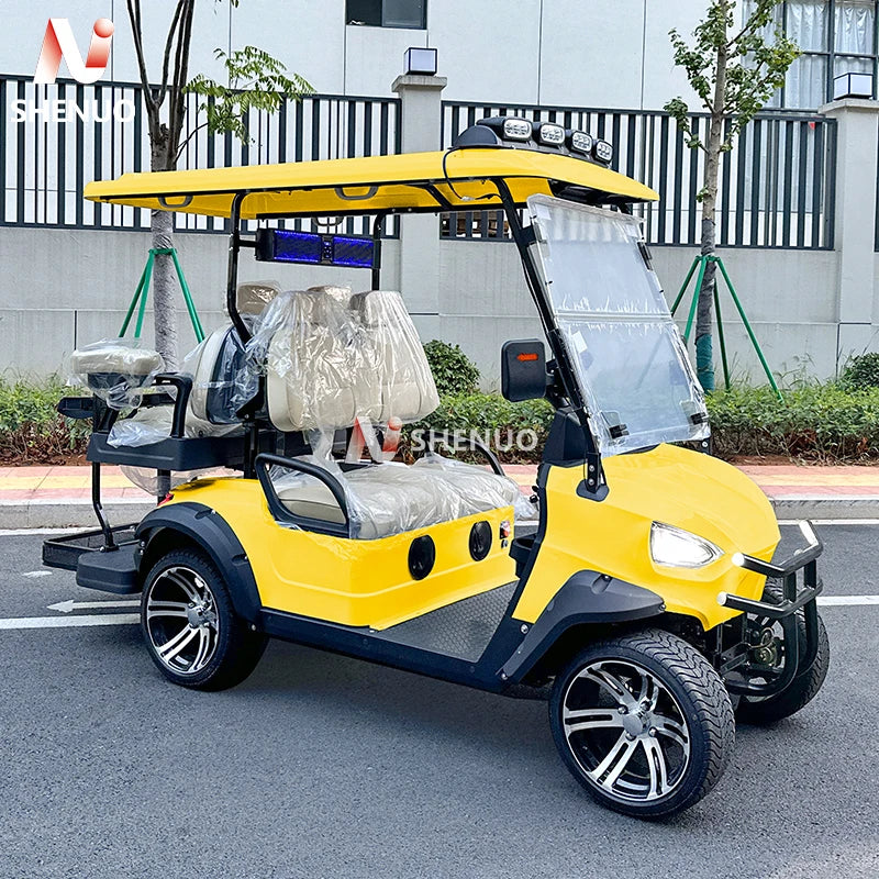 Voiturette de golf électrique 4 places, batterie 48V 150Ah