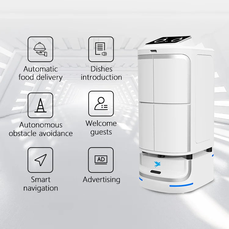 Robot de livraison de repas autonome Scud Hotel – Service rapide