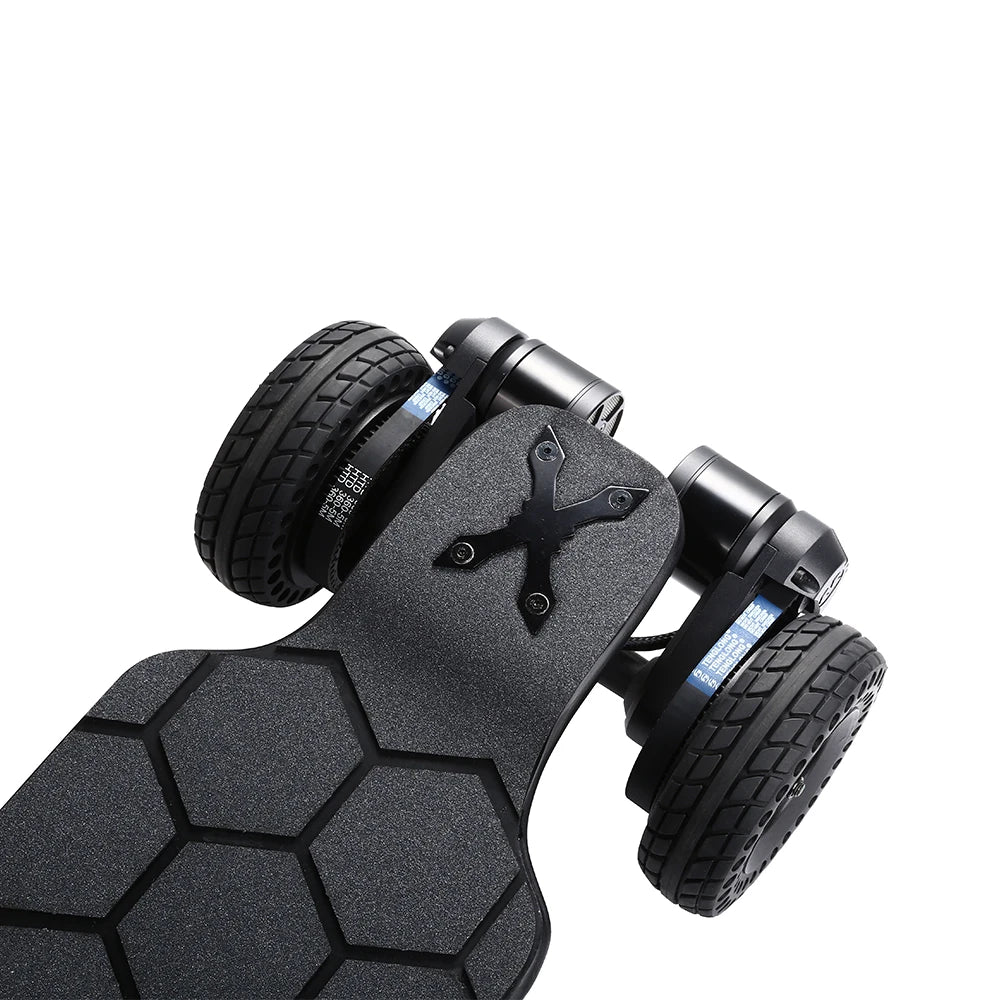 Skateboard électrique H2X – Deck en érable, pneus silicone 6"