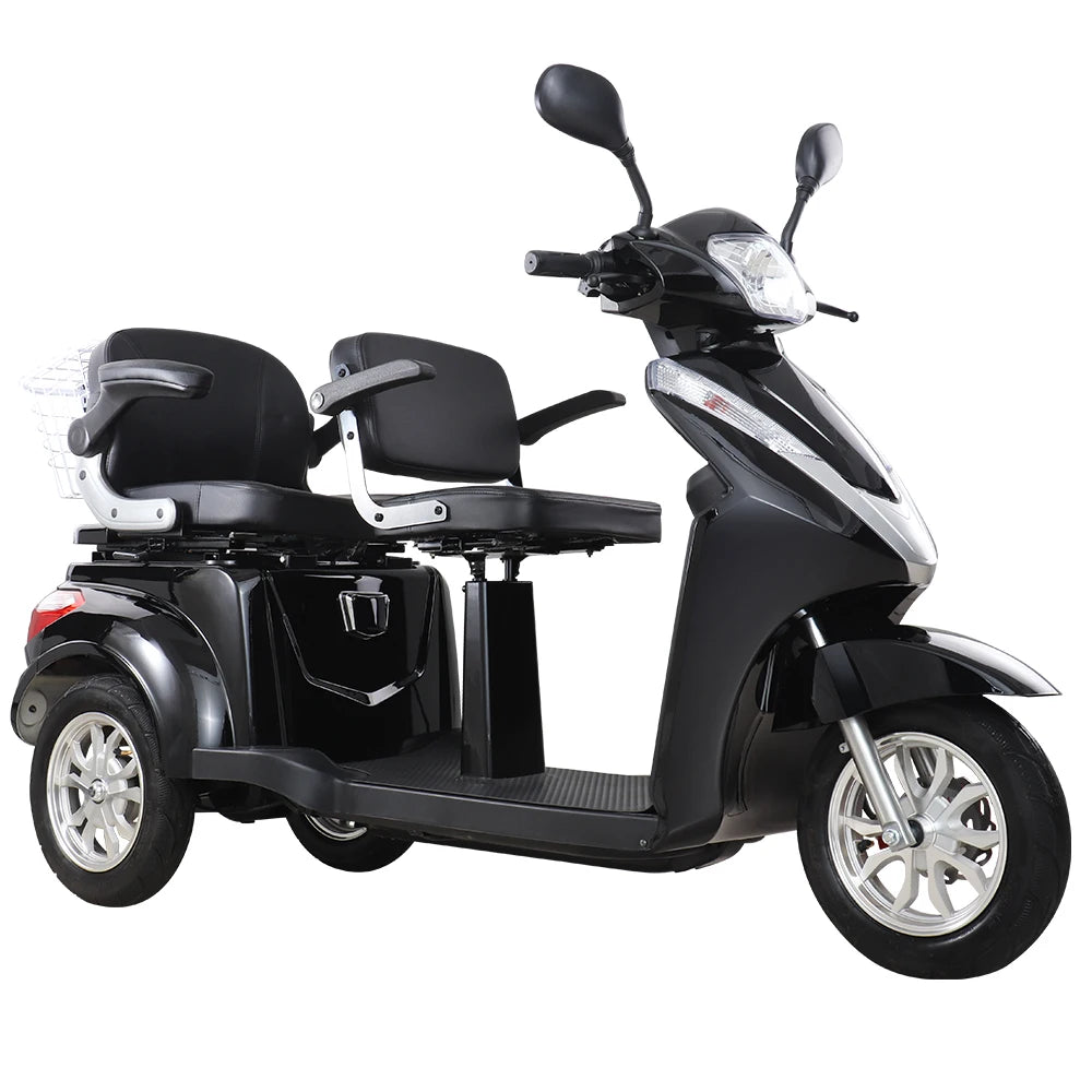 Scooter électrique vintage à trois roues VISTA-L2 avec siège double