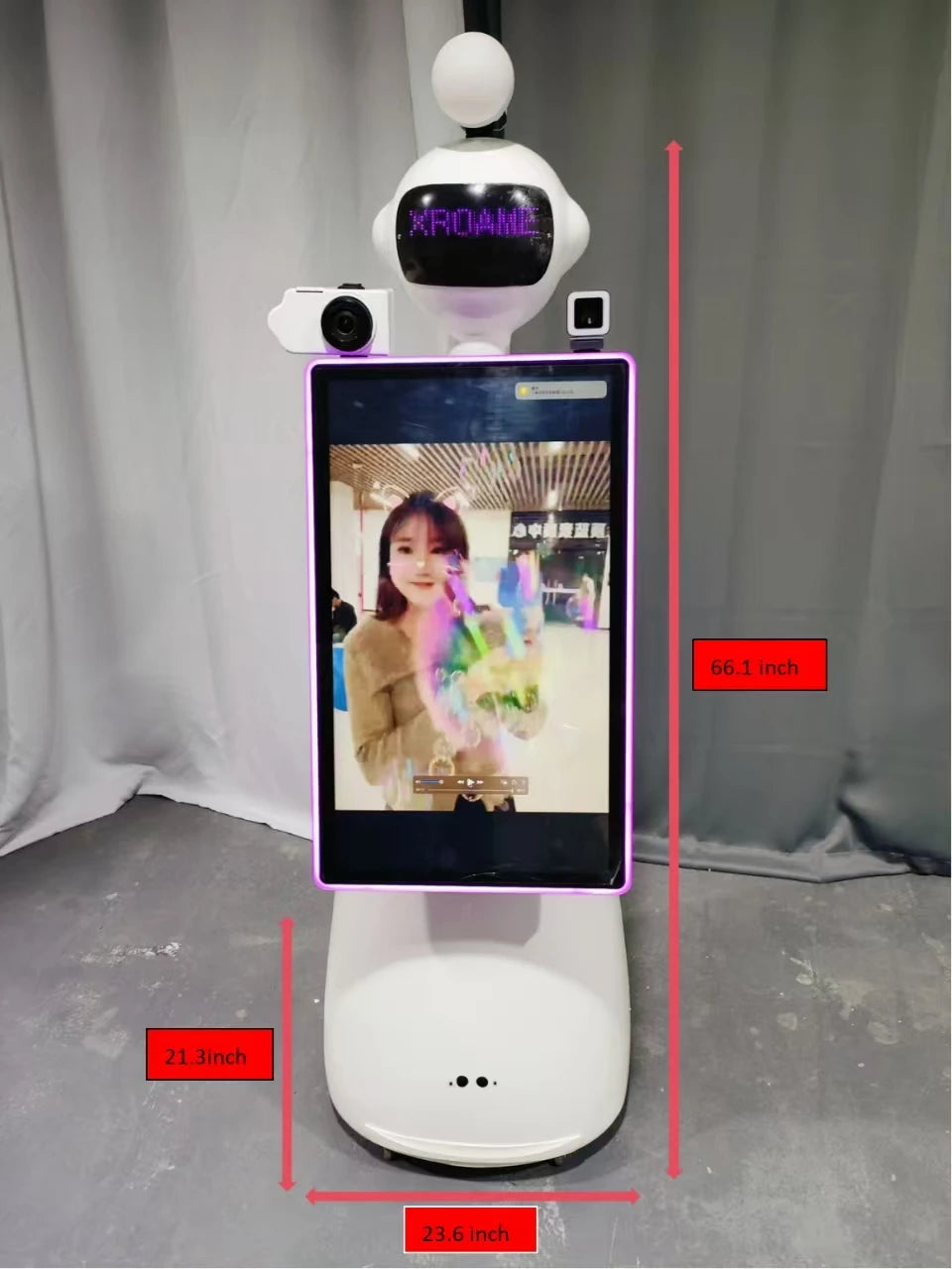 Robot Photobooth Humanoïde 32 pouces avec Écran Tactile et Imprimante