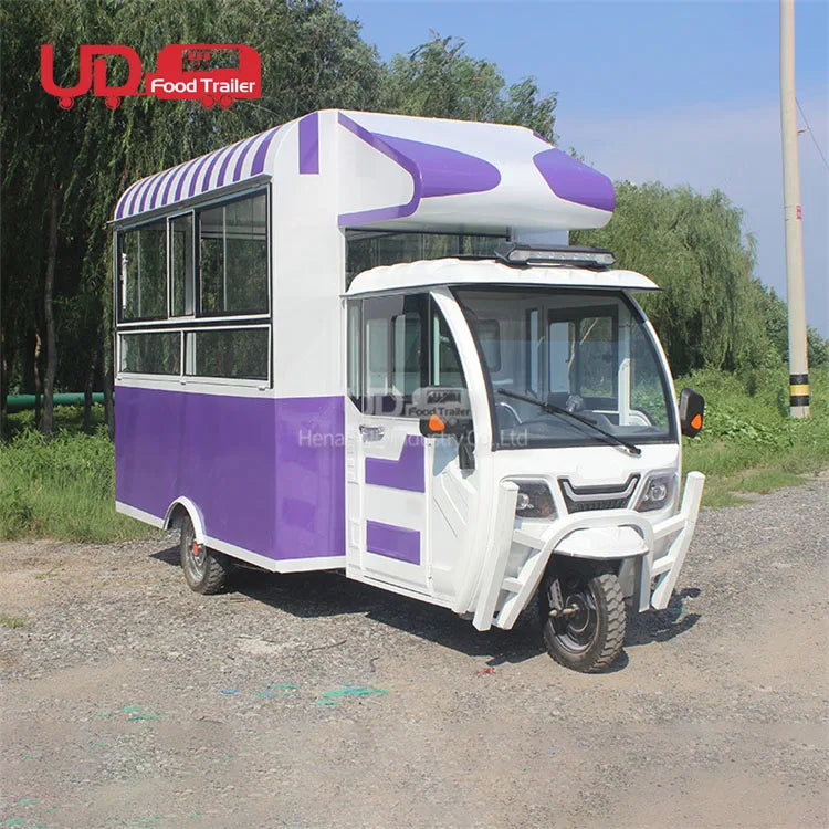 Chariot Mini Électrique Mobile pour Glaces, Jus et Café