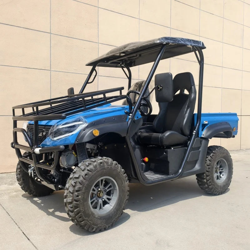 UTV électrique 4x4 adulte 2 places, transmission automatique, porte-bagages