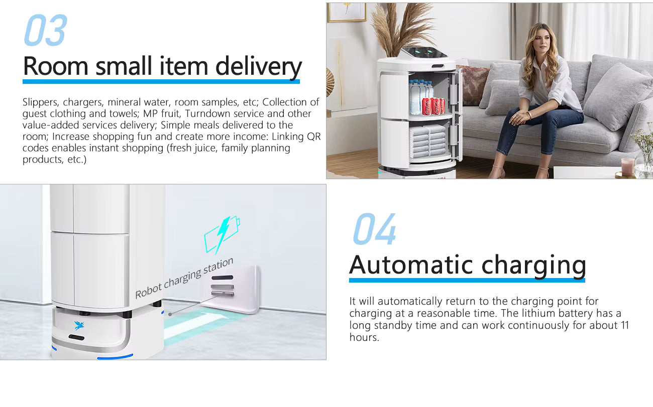 Robot IA csjbo+ Alpha livraison de repas hôtel hôpital