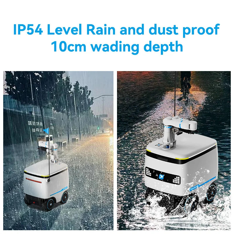 Robot de livraison autonome Speedybot extérieur, capacité 100 kg, 62 L