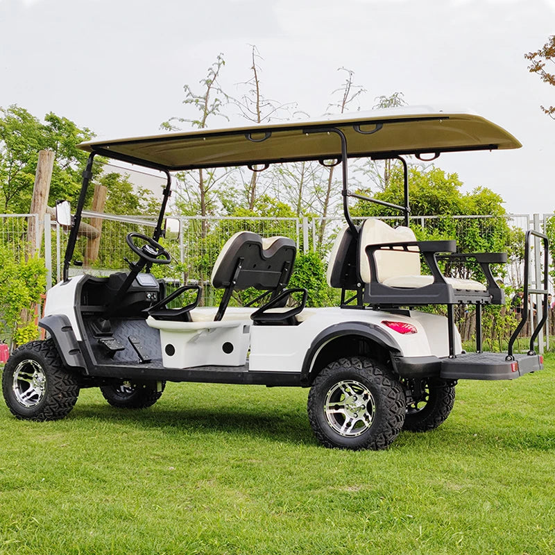 Buggy de golf électrique 4 places, véhicule tout‑terrain basse vitesse