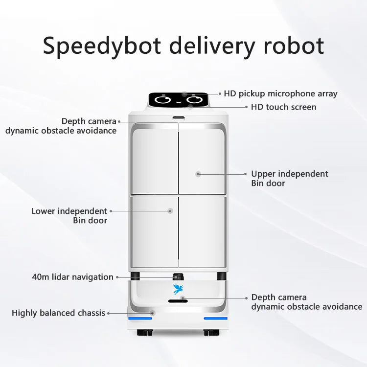 Robot de livraison de repas autonome Scud Hotel – Service rapide