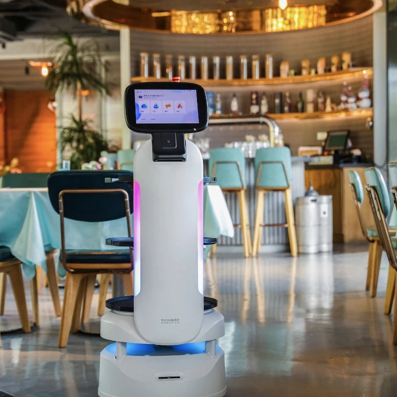 Robot Service Restaurant Burger Acier Inoxydable Haute Performance