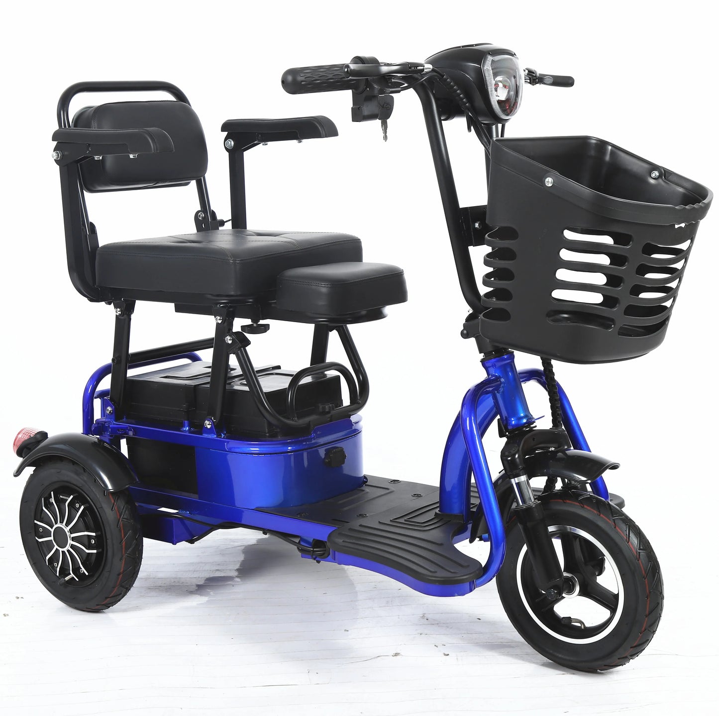 Trottinette électrique 3 roues EEC V3, haute capacité, panier intégré