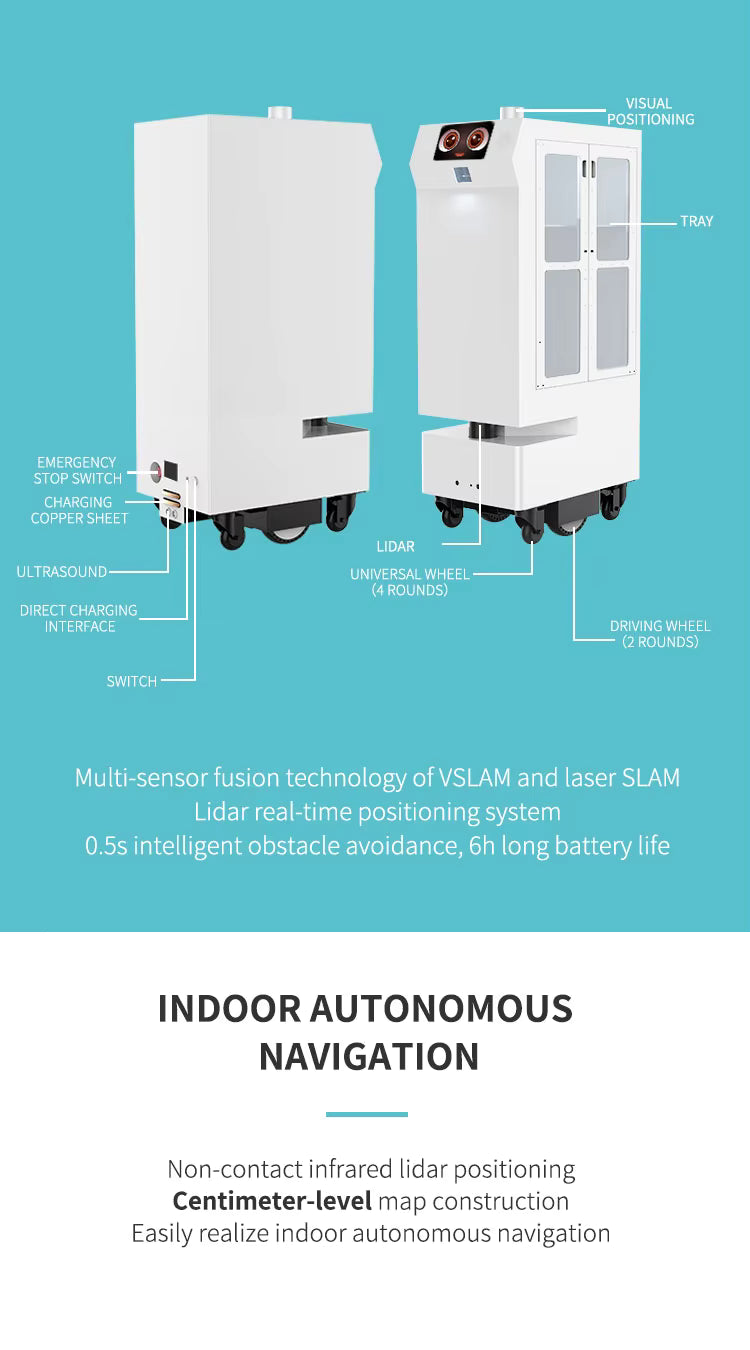 Robot de livraison autonome Reeman MBOT101 60kg capacité KTV