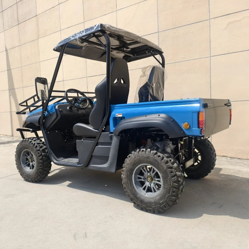 UTV électrique 4x4 adulte 2 places, transmission automatique, porte-bagages