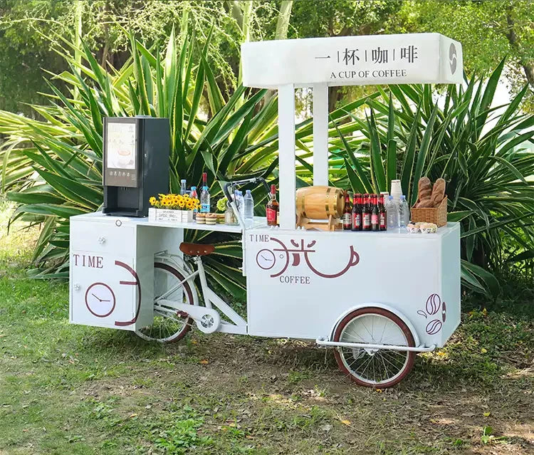 Chariot à Glace Chic sur Vélo – Trolley Écologique pour Snacks