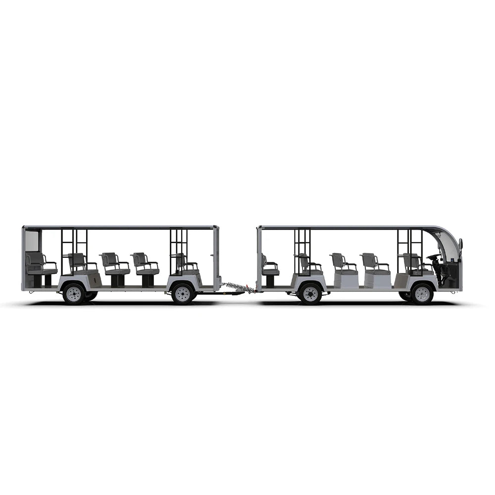 Tramway électrique 29 places PMSM 96V 15kW 300Ah