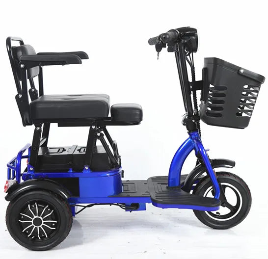 Trottinette électrique 3 roues EEC V3, haute capacité, panier intégré