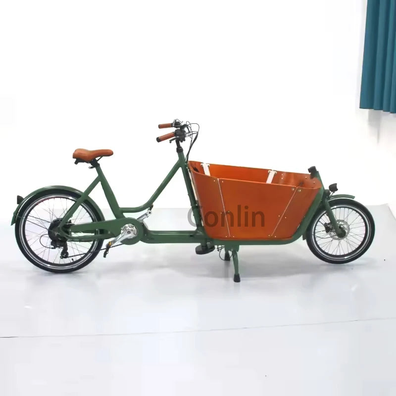 Vélo cargo hollandais 6 vitesses, moteur puissant, charge 300 kg
