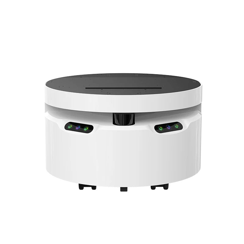 Robot AGV autonome 4WD plateforme ronde livraison pour restaurant