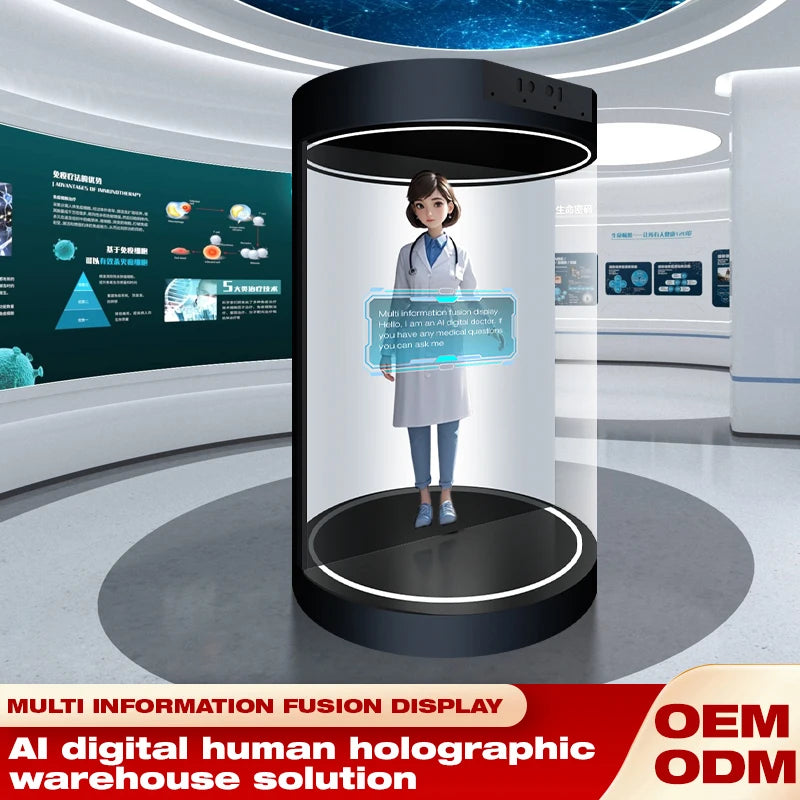 Écran holographique interactif 75 pouces Plug‑Play – Affichage 3D immersif