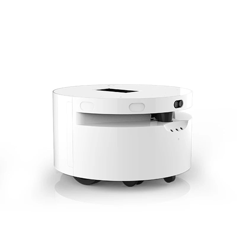 Robot AGV autonome 4WD plateforme ronde livraison pour restaurant