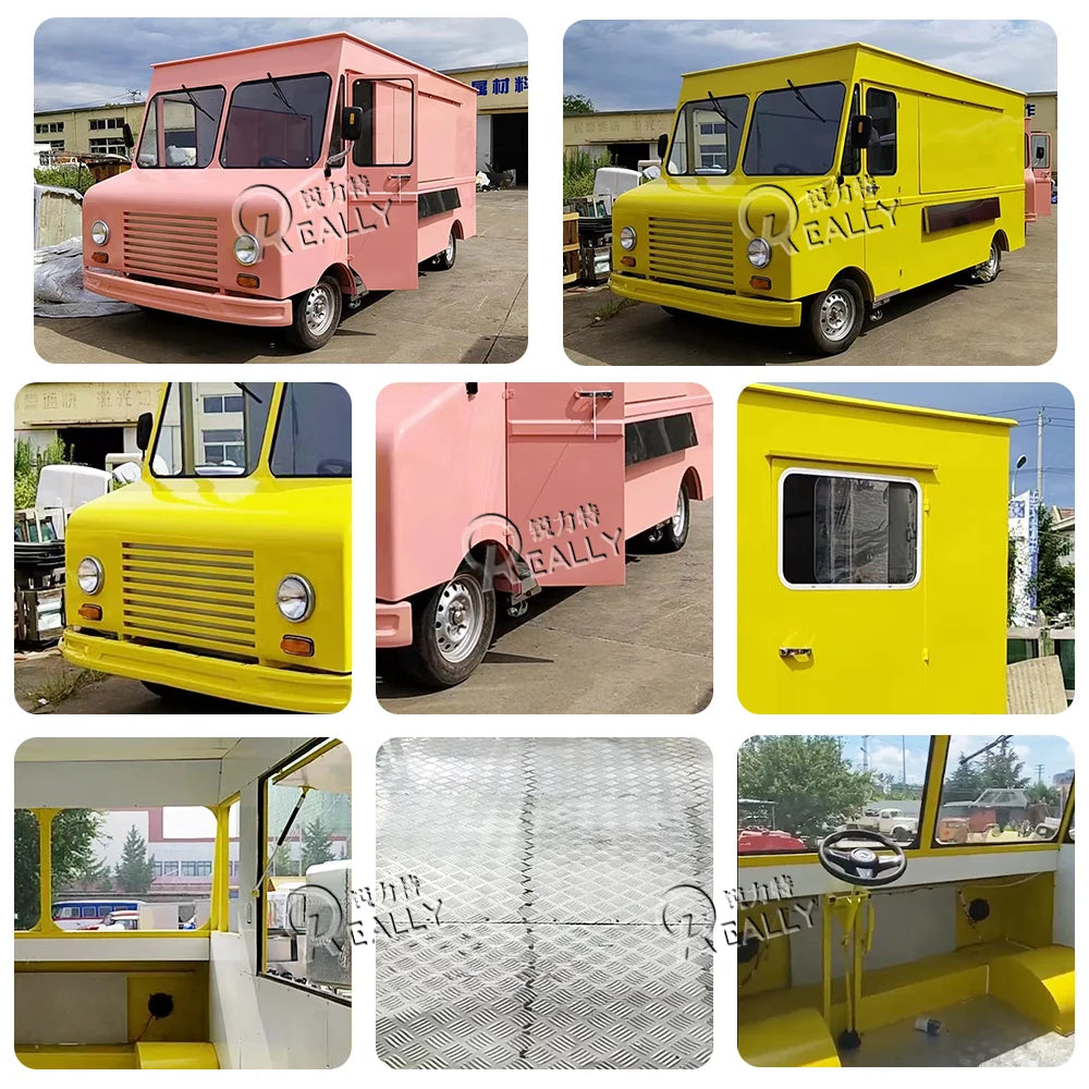 Camion de restauration mobile électrique 5300mm avec fenêtre double