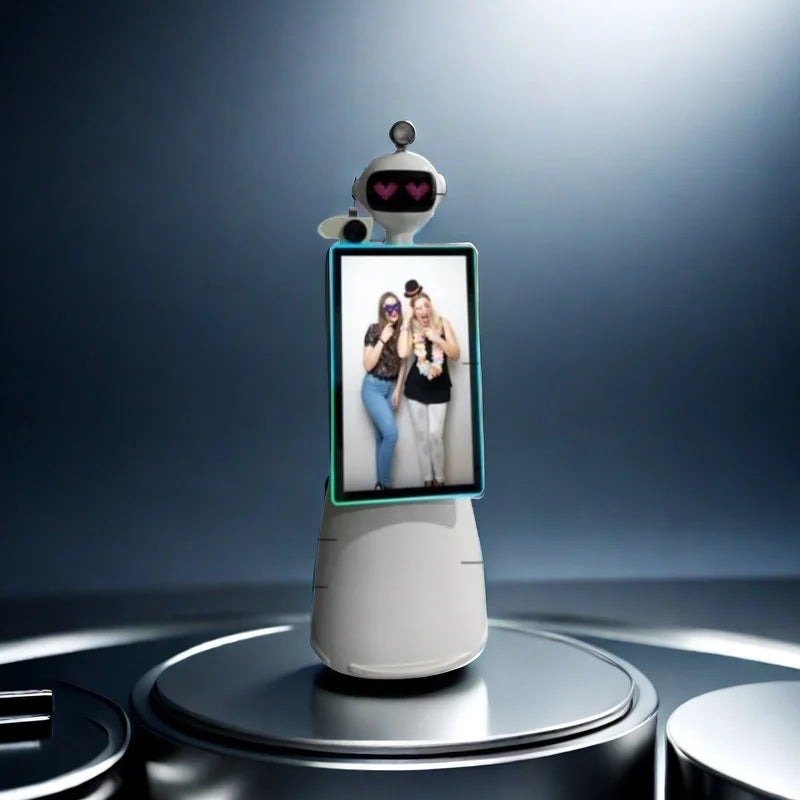 Robot Photobooth Humanoïde 32 pouces avec Écran Tactile et Imprimante
