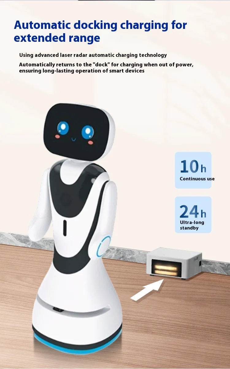 Robot Logistique Intelligent à Mesure Infrarouge pour Hall d'Exposition