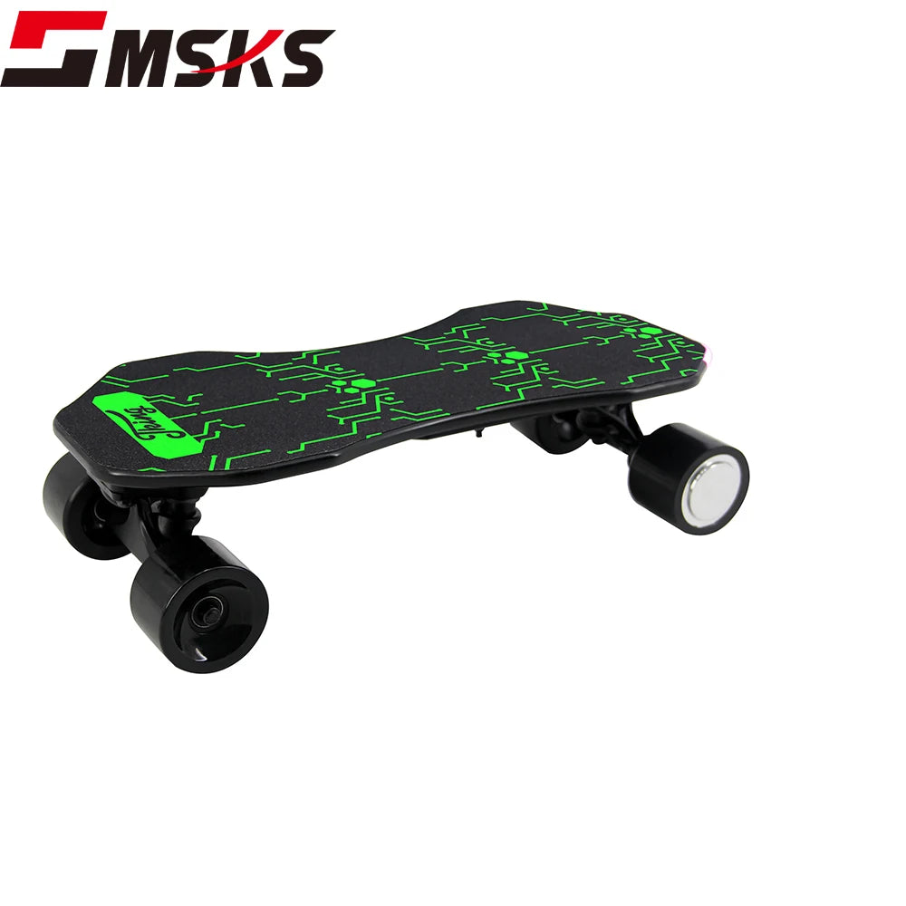 Skateboard électrique CE Dual Sensor 15 km/h noir PU