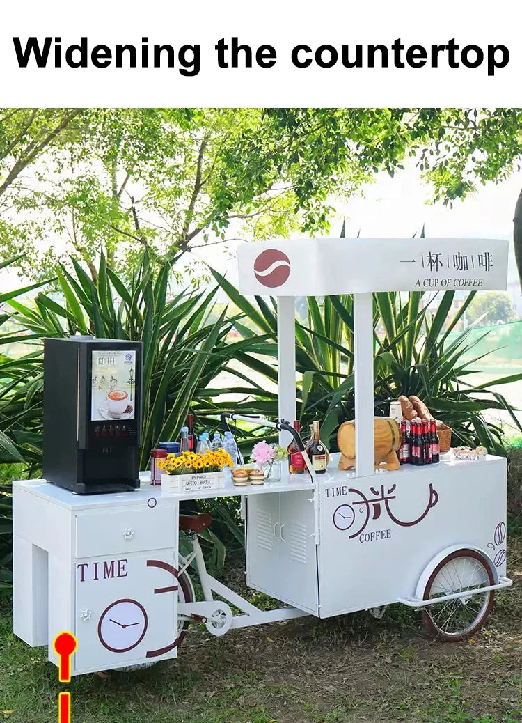 Chariot à Glace Chic sur Vélo – Trolley Écologique pour Snacks