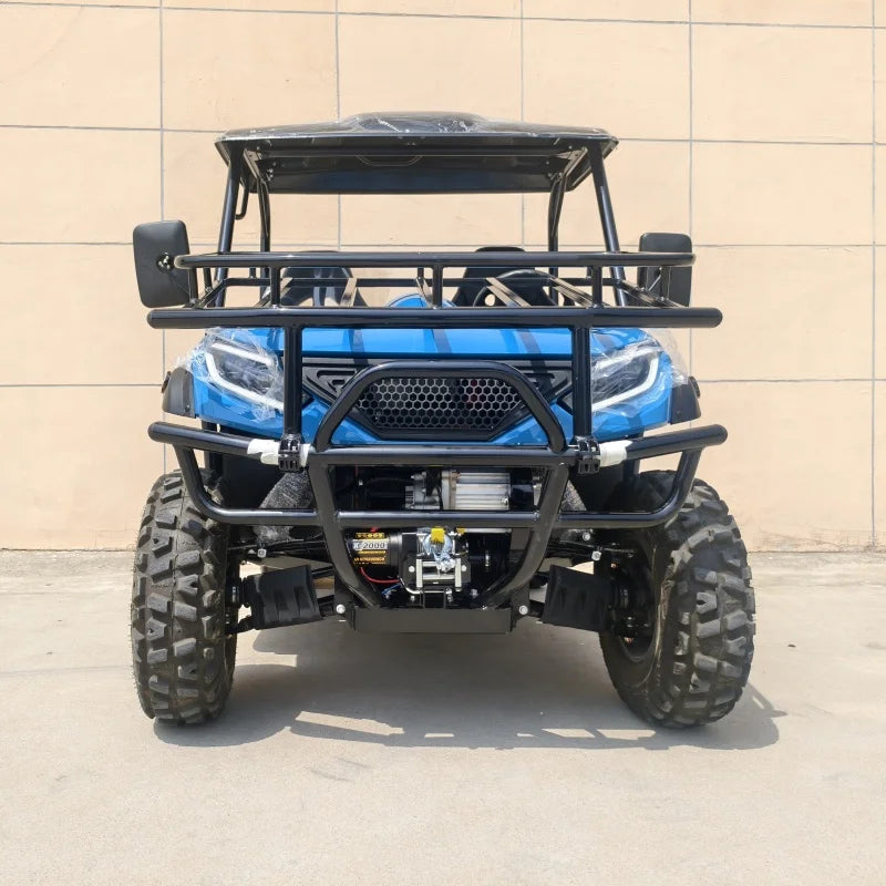 UTV électrique 4x4 adulte 2 places, transmission automatique, porte-bagages